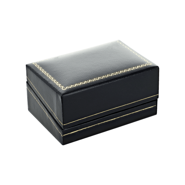 Classic Black Leatherette Cufflink Box