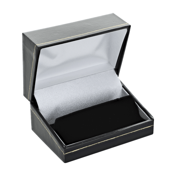 Classic Black Leatherette Cufflink Box