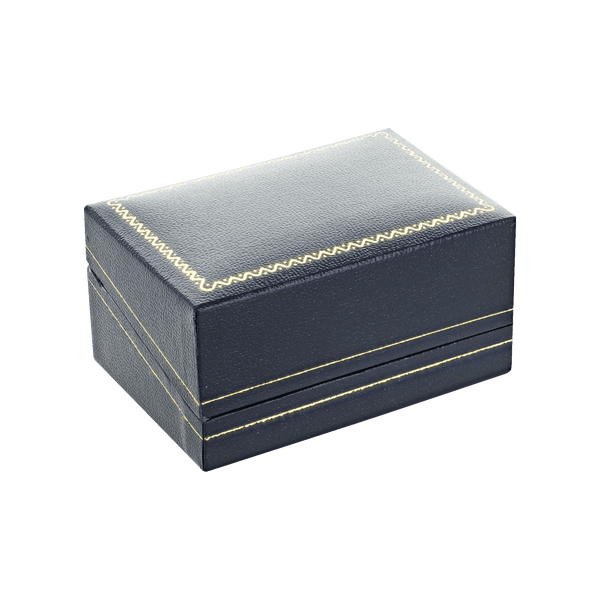 Classic Blue Leatherette Cufflink Box