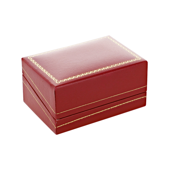Classic Red Leatherette Cufflink Box