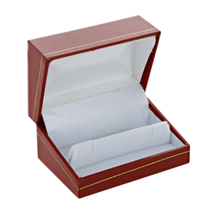 Classic Red Leatherette Cufflink Box