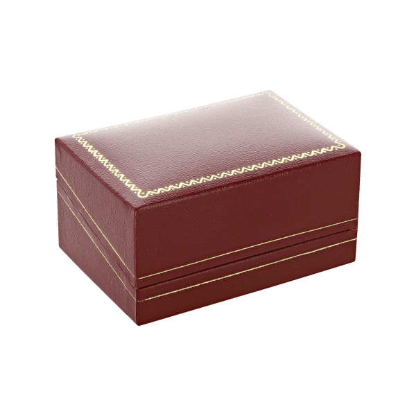 Classic Red Leatherette Double Ring Box
