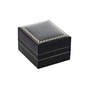 Classic Black Leatherette Earring Box 