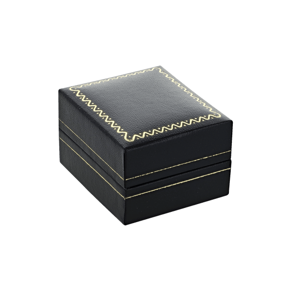 Classic Black Leatherette Earring Box 