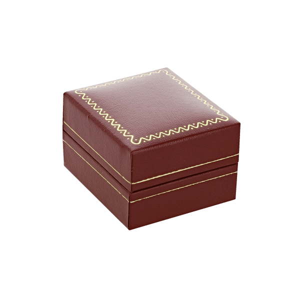 Classic Red Leatherette Earring Box 