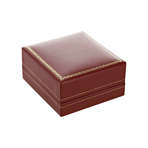 Classic red large earring leatherette jewellery box
