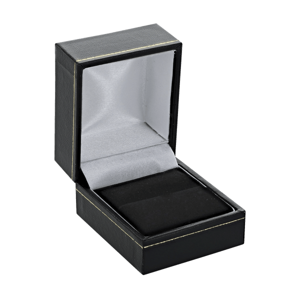 Classic Black Leatherette Ring Box