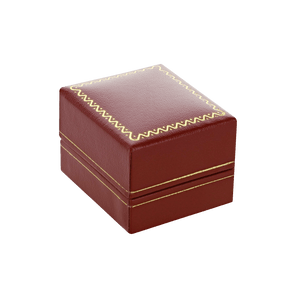 Classic Red Leatherette Ring Box