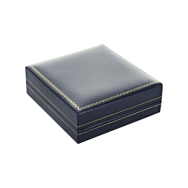 Classic Blue Leatherette Universal Jewellery Box