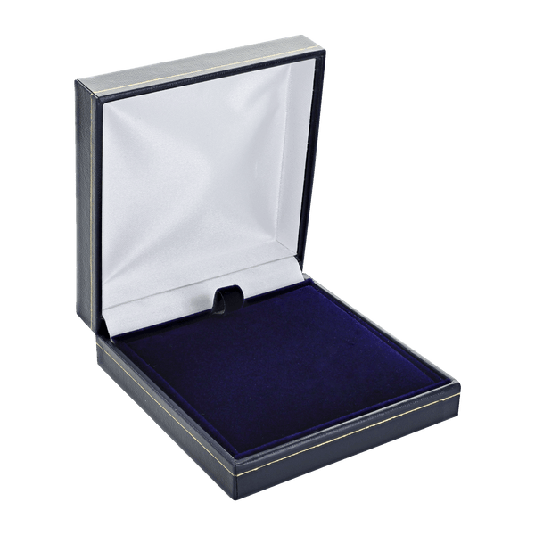 Classic Blue Leatherette Universal Jewellery Box