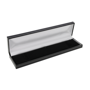 Leatherette bracelet or watch jewellery box with silver edging